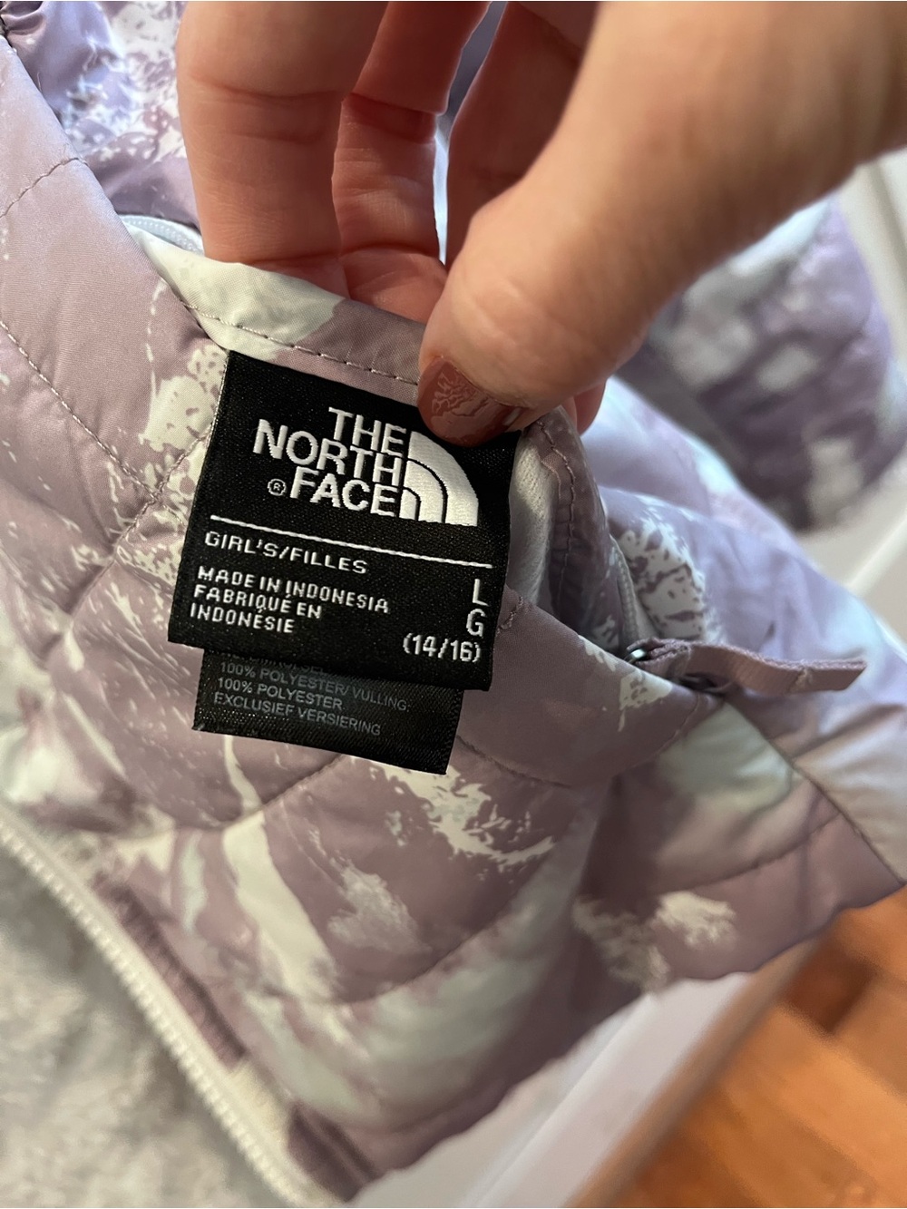 The North Face Reversible Mossbud Swirl Girls' Jacket Size L (14/16) - Picture 5 of 16